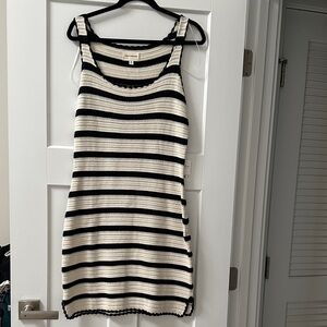 Lucky Brand Black and White Striped Dress